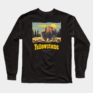 Bison Yellowstone National Park Long Sleeve T-Shirt